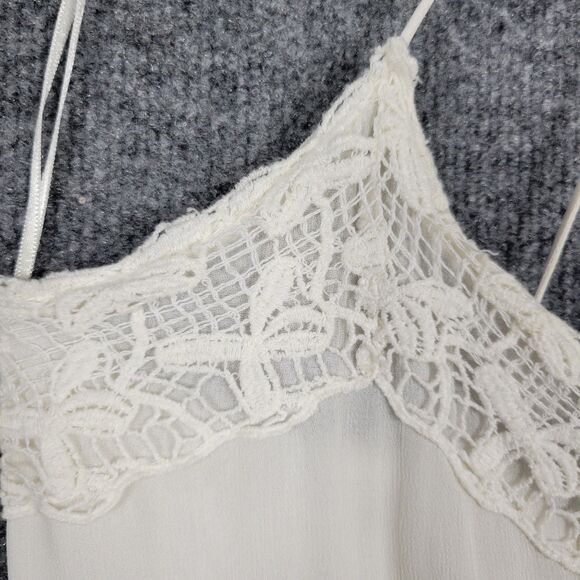 NWT ZARA White Crochet Lace Dress LWD Romantic Feminine Angelcore SIZE LARGE - Picture 7 of 15